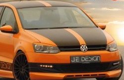 439 р. Реснички JeDesign на фары Volkswagen Polo 5 хэтчбек дорестайлинг (2009-2015) (Неокрашенные)  с доставкой в г. Нижний Новгород. Увеличить фотографию 2