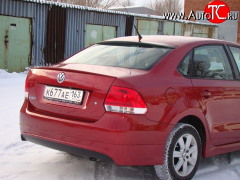 4 199 р. Козырёк на заднее лобовое стекло Sport  Volkswagen Polo  5 (2009-2020) седан дорестайлинг, хэтчбек рестайлинг (Неокрашенный)  с доставкой в г. Нижний Новгород