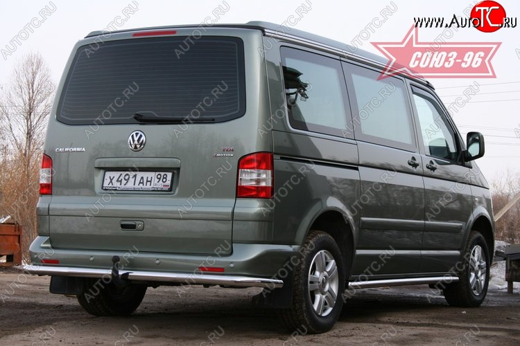 10 844 р. Защита заднего бампера Souz-96 (d60) Volkswagen Transporter T5 дорестайлинг (2003-2009)  с доставкой в г. Нижний Новгород