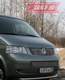 11 249 р. Защита переднего бампера одинарная Souz-96 (d60). Volkswagen Transporter T5 дорестайлинг (2003-2009)  с доставкой в г. Нижний Новгород. Увеличить фотографию 2