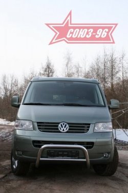 12 959 р. Защита переднего бампера Souz-96 (d60) Volkswagen Transporter T5 дорестайлинг (2003-2009)  с доставкой в г. Нижний Новгород. Увеличить фотографию 3