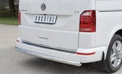 11 999 р. Защита заднего бампера (Ø63 мм, нержавейка, длинная база) SLITKOFF Volkswagen Caravelle T6 дорестайлинг (2015-2019)  с доставкой в г. Нижний Новгород. Увеличить фотографию 3