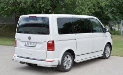 11 449 р. Защита заднего бампера (Ø42 мм, нержавейка, короткая база) SLITKOFF Volkswagen Multivan T6 дорестайлинг (2016-2019)  с доставкой в г. Нижний Новгород. Увеличить фотографию 3