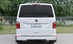 11 449 р. Защита заднего бампера (Ø42 мм, нержавейка, короткая база) SLITKOFF Volkswagen Multivan T6 дорестайлинг (2016-2019)  с доставкой в г. Нижний Новгород. Увеличить фотографию 4