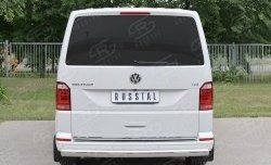 16 699 р. Защита заднего бампера (Ø75x42 мм, нержавейка, короткая база) Russtal Volkswagen Multivan T6 дорестайлинг (2016-2019)  с доставкой в г. Нижний Новгород. Увеличить фотографию 2