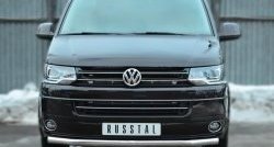 Одинарная защита переднего бампера диаметром 63 мм (Multivan-Caravelle) SLITKOFF Volkswagen Transporter T5 рестайлинг (2009-2015)