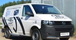 13 999 р. Широкая защита порогов SLITKOFF  Volkswagen Transporter  T6 (2015-2019) дорестайлинг  с доставкой в г. Нижний Новгород. Увеличить фотографию 3