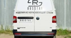 15 799 р. Защита заднего бампера (Ø63 мм, нержавейка) SLITKOFF Volkswagen Transporter T5 рестайлинг (2009-2015)  с доставкой в г. Нижний Новгород. Увеличить фотографию 4