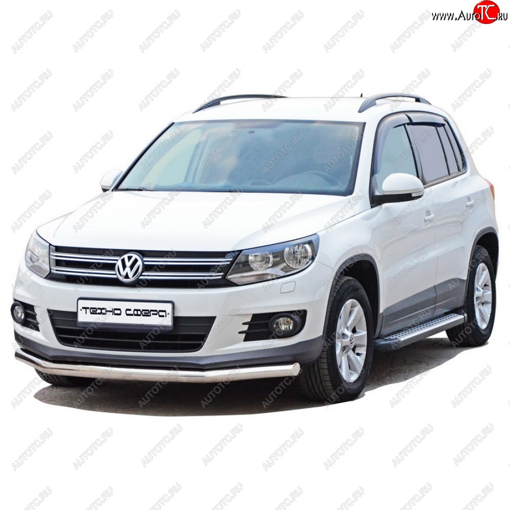 21 799 р. Порожки для ног Бумер (алюминий) Volkswagen Tiguan NF рестайлинг (2011-2017)  с доставкой в г. Нижний Новгород