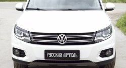 549 р. Реснички на фары RA  Volkswagen Tiguan  NF (2011-2017) рестайлинг (Неокрашенные)  с доставкой в г. Нижний Новгород. Увеличить фотографию 2