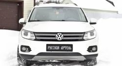 1 199 р. Зимняя заглушка решетки переднего бампера (Track & Field) РА Volkswagen Tiguan NF рестайлинг (2011-2017)  с доставкой в г. Нижний Новгород. Увеличить фотографию 3