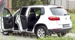 2 459 р. Накладки порожков салона RA Volkswagen Tiguan NF рестайлинг (2011-2017) (Комплект (передние+задние))  с доставкой в г. Нижний Новгород. Увеличить фотографию 2