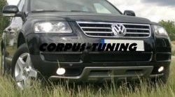 8 349 р. Накладка на передний бампер King Kong v2 Volkswagen Touareg GP рестайлинг (2006-2010) (Неокрашенная)  с доставкой в г. Нижний Новгород. Увеличить фотографию 3