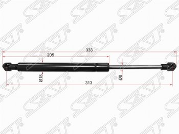 Газовый упор крышки багажника SAT Volkswagen (Волксваген) Touareg (Туарек)  GP (2002-2010) GP дорестайлинг, рестайлинг