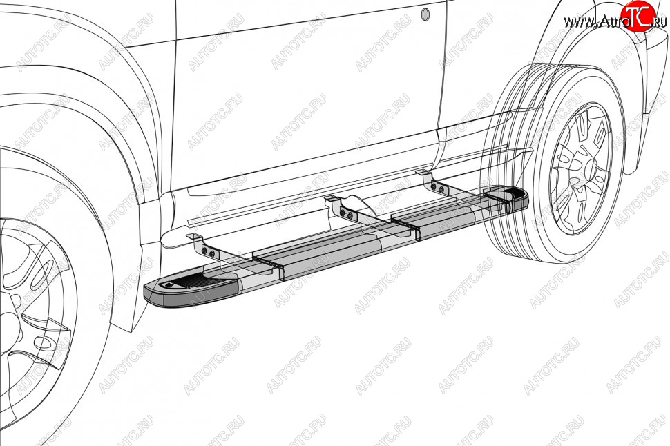 17 749 р. Порожки для ног на Slitkoff Premium  Volkswagen Touareg  GP (2002-2010) дорестайлинг, рестайлинг (Silver)  с доставкой в г. Нижний Новгород