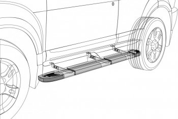 17 749 р. Порожки для ног на Slitkoff Standart  Volkswagen Touareg  GP (2002-2010) дорестайлинг, рестайлинг (Silver)  с доставкой в г. Нижний Новгород. Увеличить фотографию 4