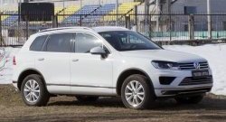 879 р. Реснички на фары RA Volkswagen Touareg NF рестайлинг (2014-2018) (Неокрашенные)  с доставкой в г. Нижний Новгород. Увеличить фотографию 2