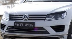 879 р. Реснички на фары RA Volkswagen Touareg NF рестайлинг (2014-2018) (Неокрашенные)  с доставкой в г. Нижний Новгород. Увеличить фотографию 4