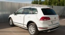 11 999 р. Одинарная защита заднего бампера диаметром 63 мм SLITKOFF Volkswagen Touareg NF рестайлинг (2014-2018)  с доставкой в г. Нижний Новгород. Увеличить фотографию 4