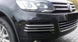 14 399 р. Вставки в боковые воздуховоды перднего бампера СТ Volkswagen Touareg NF дорестайлинг (2010-2014)  с доставкой в г. Нижний Новгород. Увеличить фотографию 2