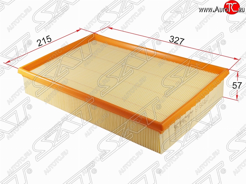 329 р. Фильтр воздушный двигателя SAT (327х215х57 mm)  Volvo S60  RS,RH седан - XC70  с доставкой в г. Нижний Новгород