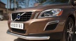 14 499 р. Одинарная защита переднего бампера диаметром 63 мм SLITKOFF Volvo XC60  дорестайлинг (2008-2013)  с доставкой в г. Нижний Новгород. Увеличить фотографию 2