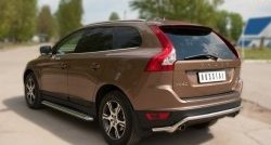 14 999 р. Защита заднего бампера (Ø63 мм волна, нержавейка) Russtal Volvo XC60  дорестайлинг (2008-2013)  с доставкой в г. Нижний Новгород. Увеличить фотографию 4