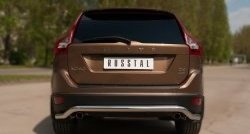 14 999 р. Защита заднего бампера (Ø63 мм волна, нержавейка) Russtal Volvo XC60  дорестайлинг (2008-2013)  с доставкой в г. Нижний Новгород. Увеличить фотографию 5