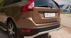 14 999 р. Защита заднего бампера (Ø63 мм волна, нержавейка) Russtal Volvo XC60  дорестайлинг (2008-2013)  с доставкой в г. Нижний Новгород. Увеличить фотографию 6