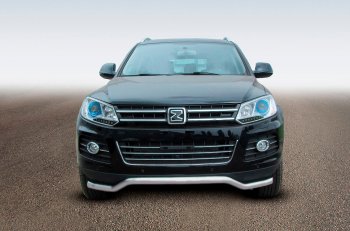 Защита переднего бампера Slitkoff (Ø57 мм, волна) Zotye (Зоти) T600 (Т600) (2014-2021)